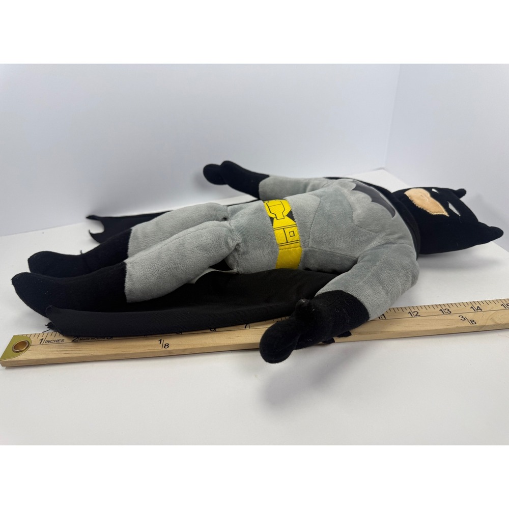 DC Comics Batman Plush Stuffed Toy Grey Black Suit Yellow Belt 15 Inch - Picture 5 of 5